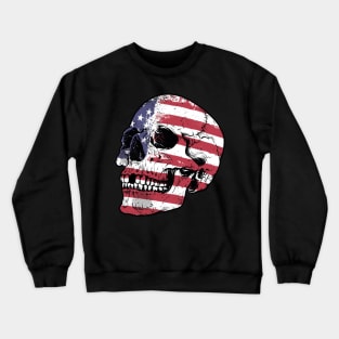 American Flag Skull Crewneck Sweatshirt